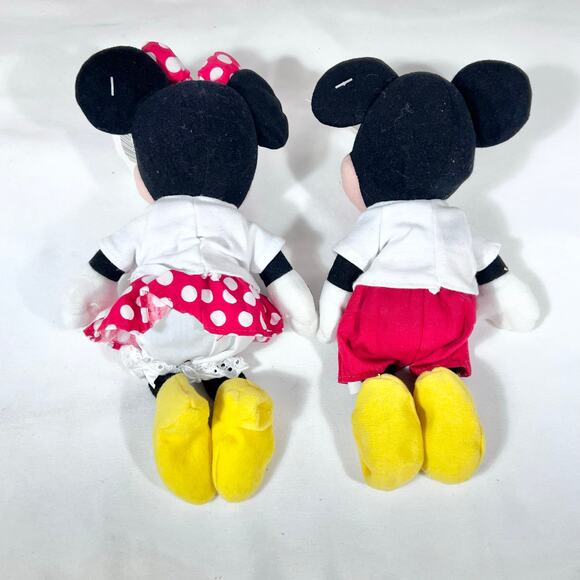 Vintage Mickey Mouse & Minnie Mouse Plush Club Disney Exclusive Beanie Set 1990s - Picture 2 of 11